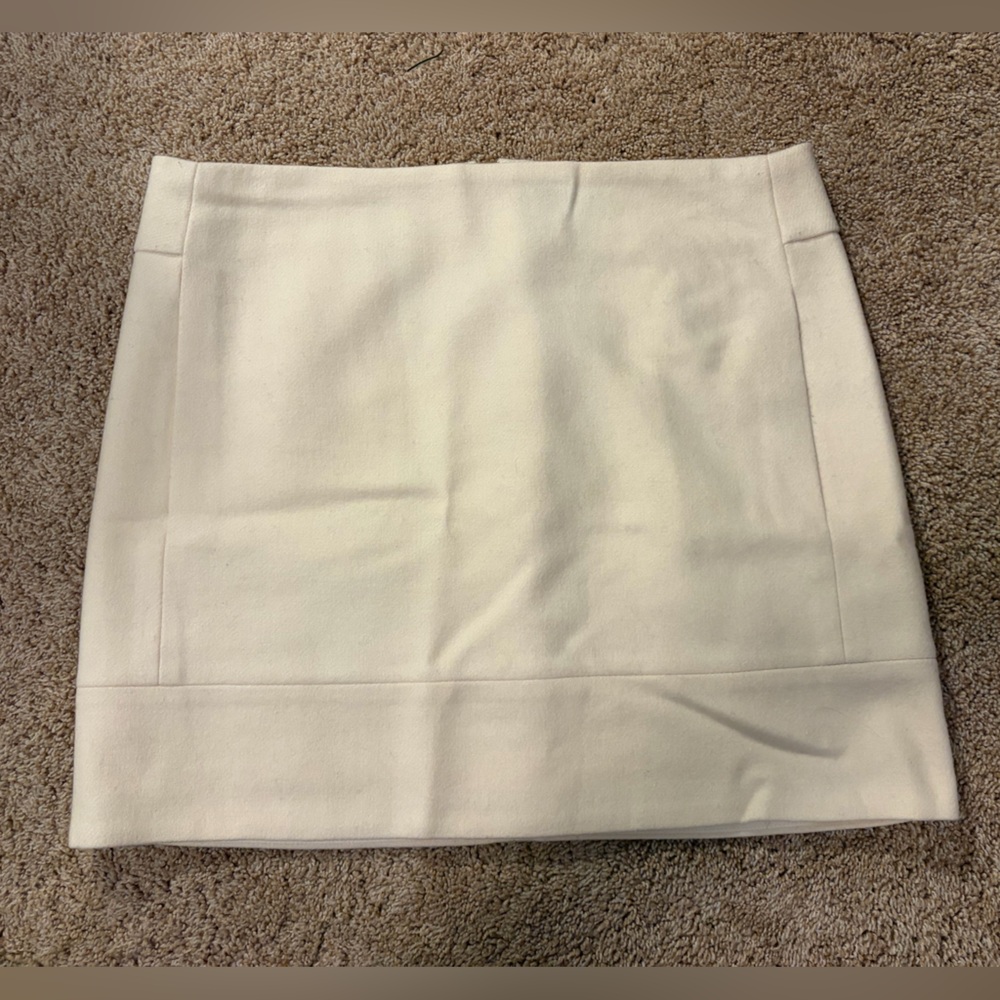 J. Crew Cream Mini Skirt